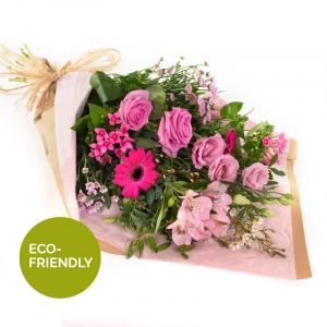 Flat wrap of fabulous fresh flowers